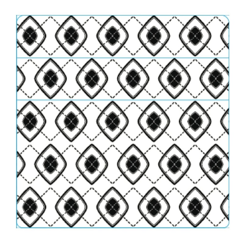 Simon Hurley create. Cling Stamps 6X6 Funky Argyle