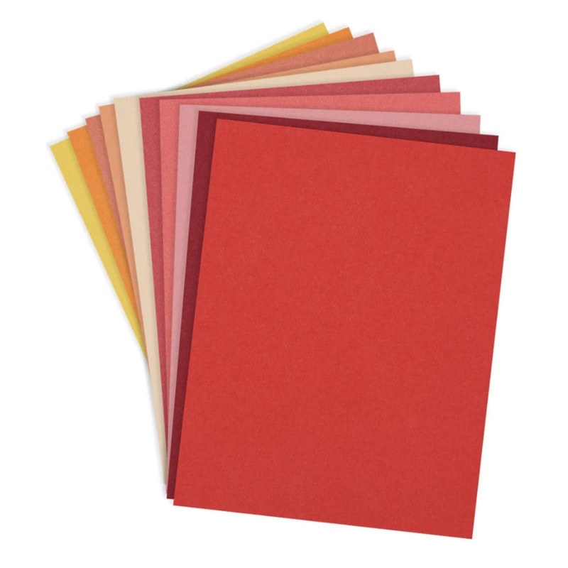 Spellbinders Warm Assortment Colorwheel Cardstock 8.5×11 – 20 Sheets