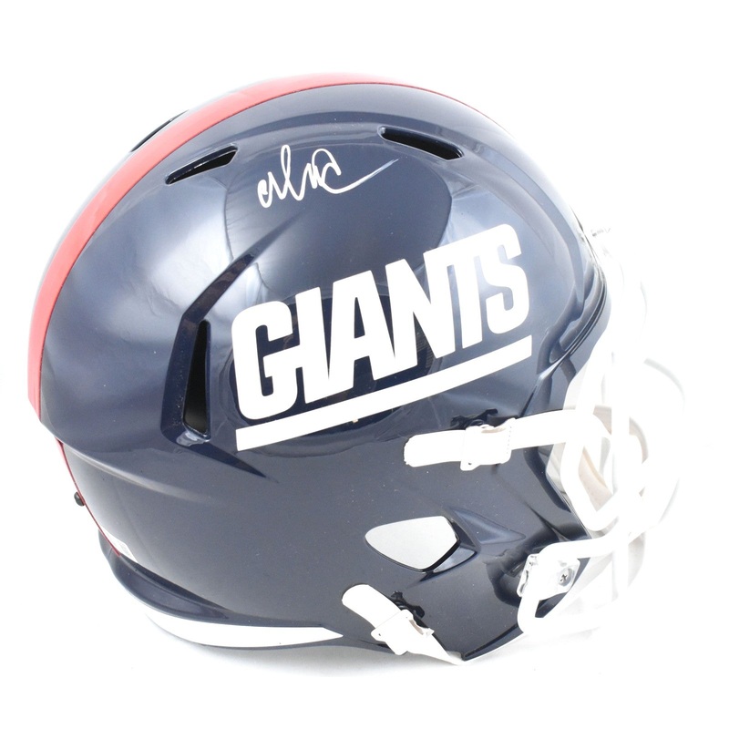 Abdul Carter Autographed New York Giants F/S Speed Helmet – Beckett W Hologram