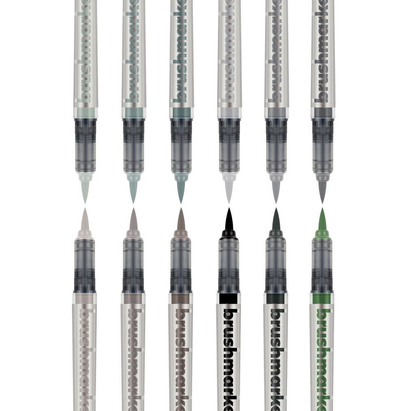Karin Brushmarker Pro 12/Pkg Gray Colors