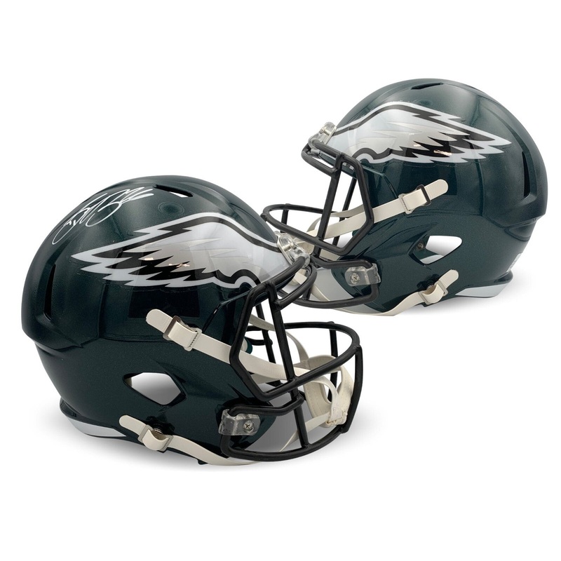 Saquon Barkley Autographed Philadelphia Eagles Full Sized Replica Helmet Beckett