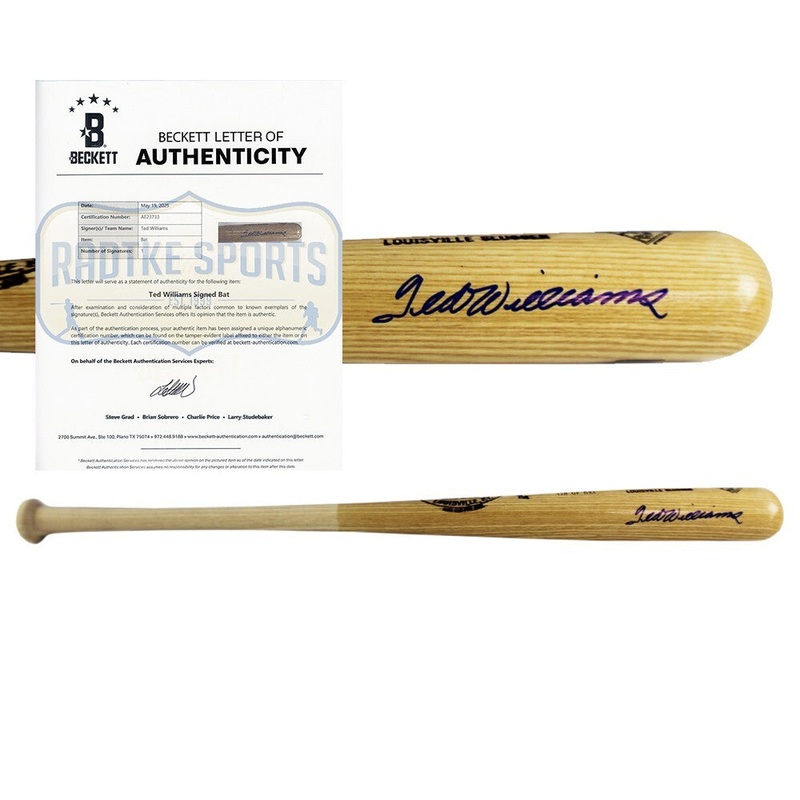 Ted Williams Signed Boston Red Sox Louisville Slugger LE Hitters HOF MLB Bat