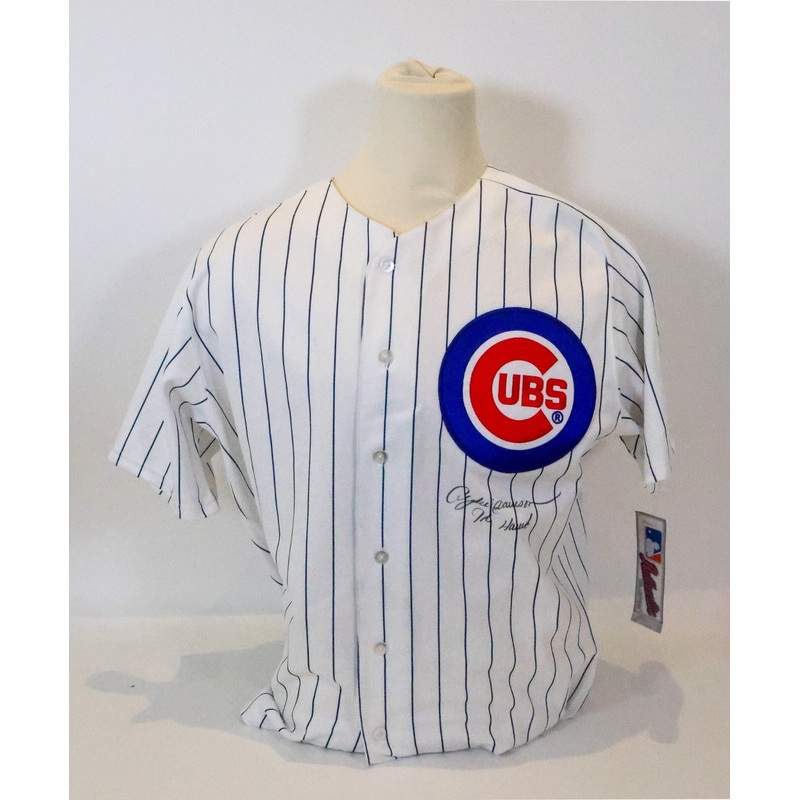 Andre Dawson Autographed Cubs Authentic (Size 48) Jersey BAS & JSA COA’s