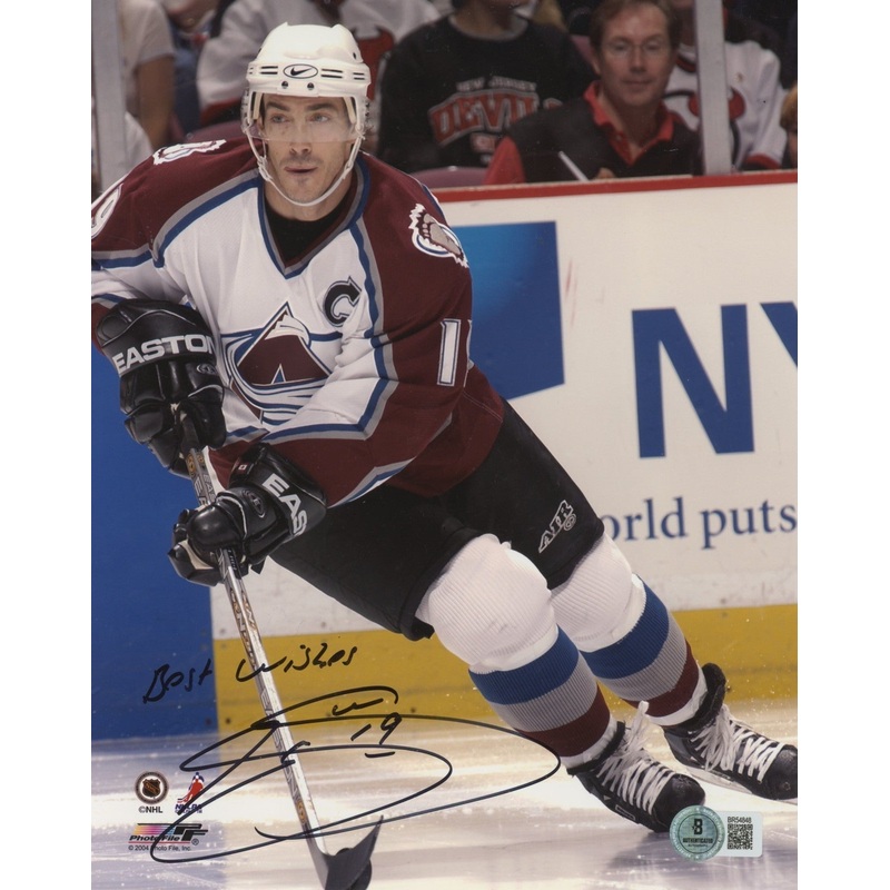 Avalanche Joe Sakic Best Wishes Authentic Signed 8×10 Photo BAS #BR54848