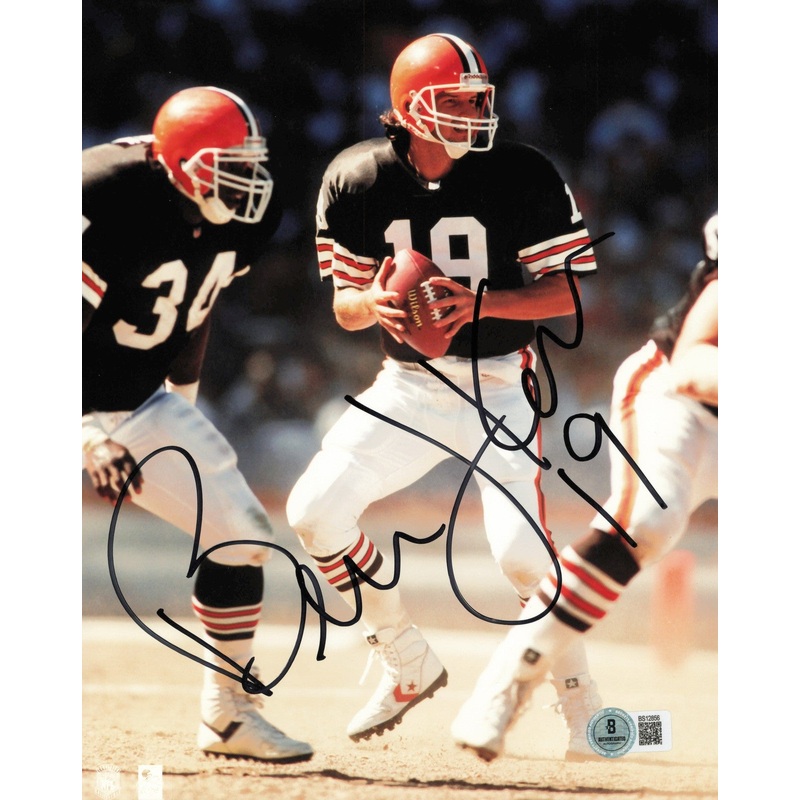 Bernie Kosar Autographed 8×10 Photo Cleveland Browns Beckett BAS QR #BS12856