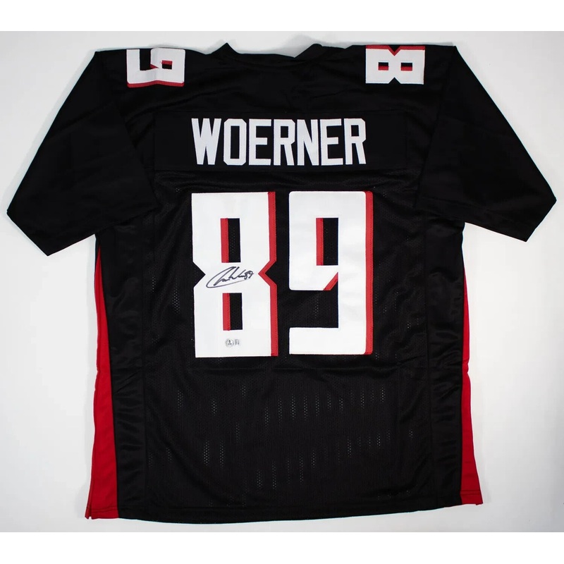 Charlie Woerner Signed Falcons Jersey (Beckett) Atlanta 2020 Draft Pck Tight End