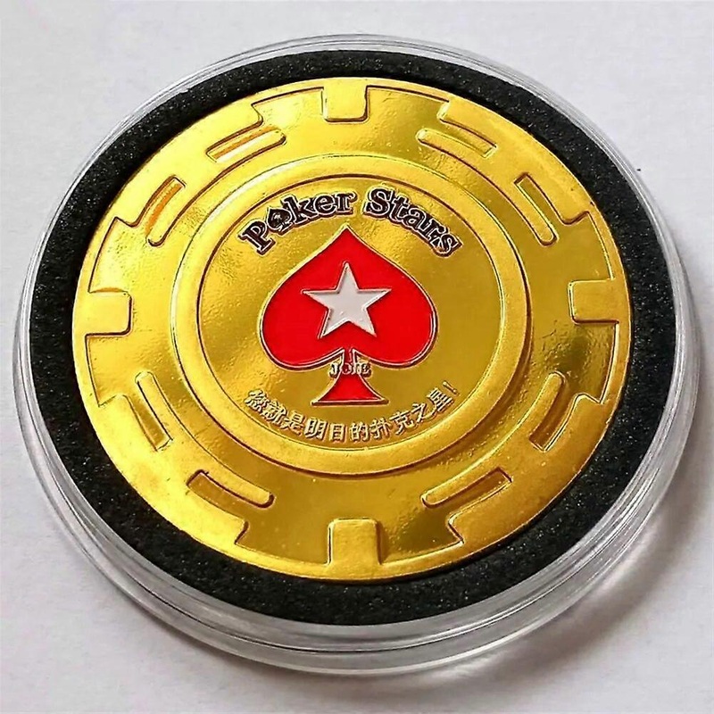 Gold Plated Poker Stars Casino Chips Poker Coin