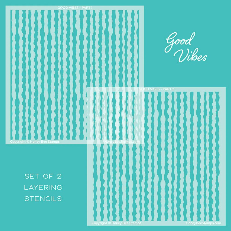 Honey Bee Stamps Good Vibes – Set Of 2 Layering Stencils