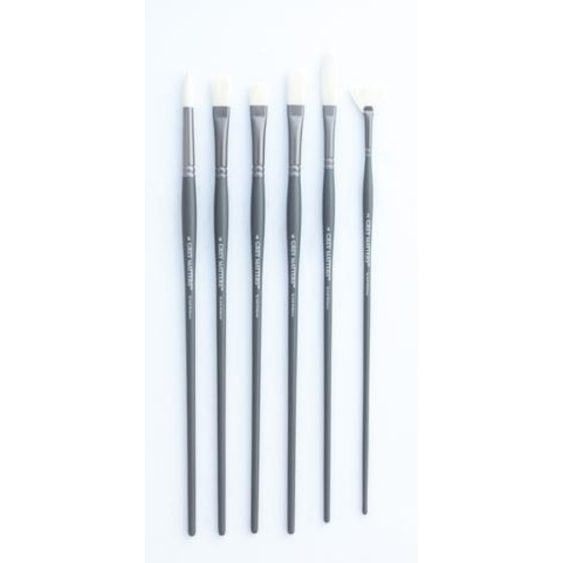 Jack Richeson & Co. Grey Matters Brush Set, Bristle (6pc)