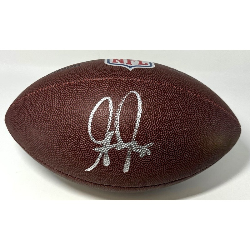 Packers SB Champ GREG JENNINGS Signed Wilson NFL Replica Football AUTO – BAS
