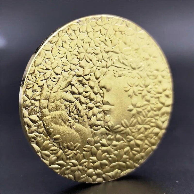 Phoenix Nirvana Zodiac Gold Plated Collectible Coins Goddess In Flowers Souvenir Coin Japanese Style Home Craft Collectible Gift