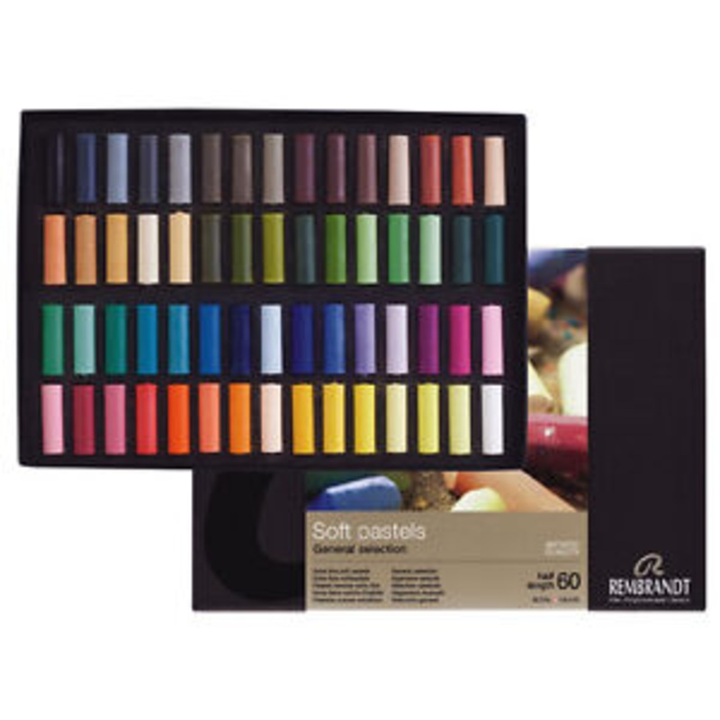 Rembrandt Pastel Sets, Half-Stick Sets, 60-Color General Deluxe Set