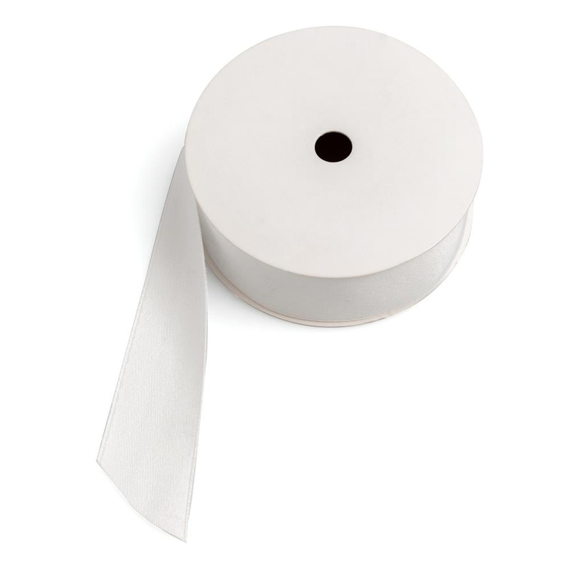 S50 We R Memory Keepers PrintMaker White Cotton Ribbon 25mm X 10yd