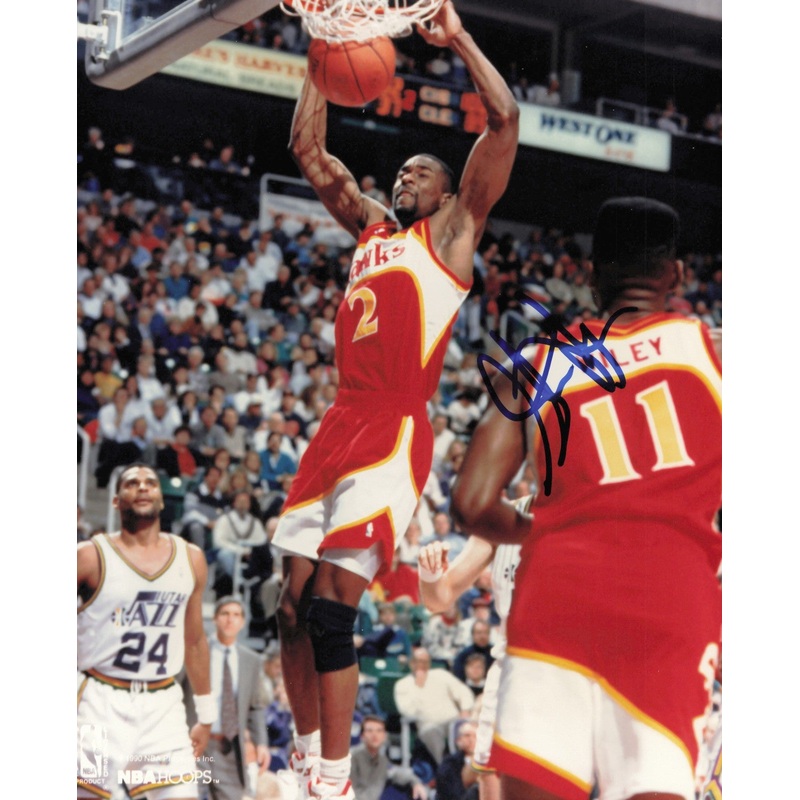 Stacey Augmon Autographed Signed 8×10 Photo Atlanta Hawks SKU #246015