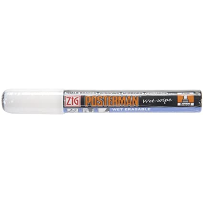 ZIG Posterman Broad Tip Marker White