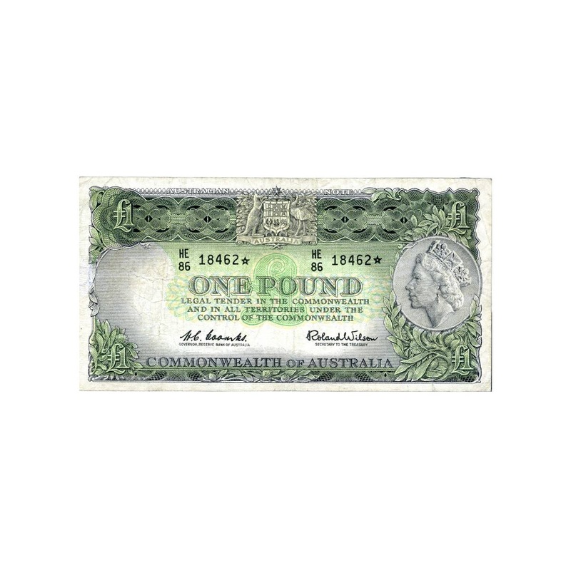 1961 1 R34S Coombs/Wilson Reserve Bank Star Note good Fine