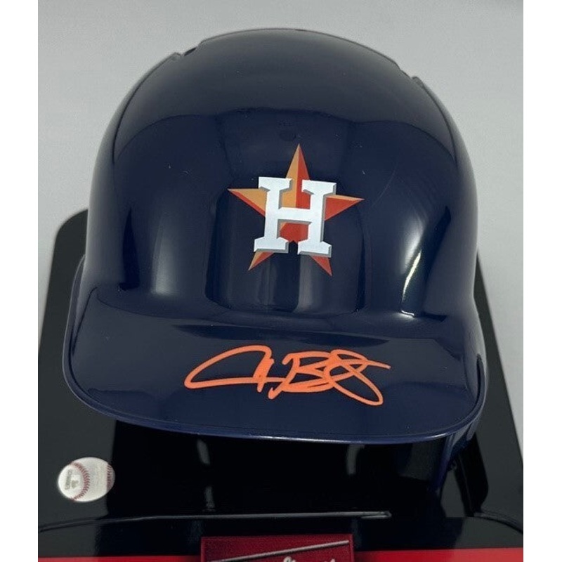 Astros WS Champion ALEX BREGMAN Signed Rawlings Baseball Mini Helmet AUTO – BAS