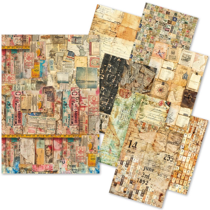 Ciao Bella Craftmix Mixed A5 Paper Pack Journey Ahead (8pcs)