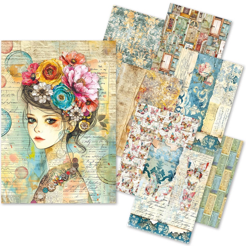 Ciao Bella Craftmix Mixed A5 Paper Pack Quintessential (8pcs)