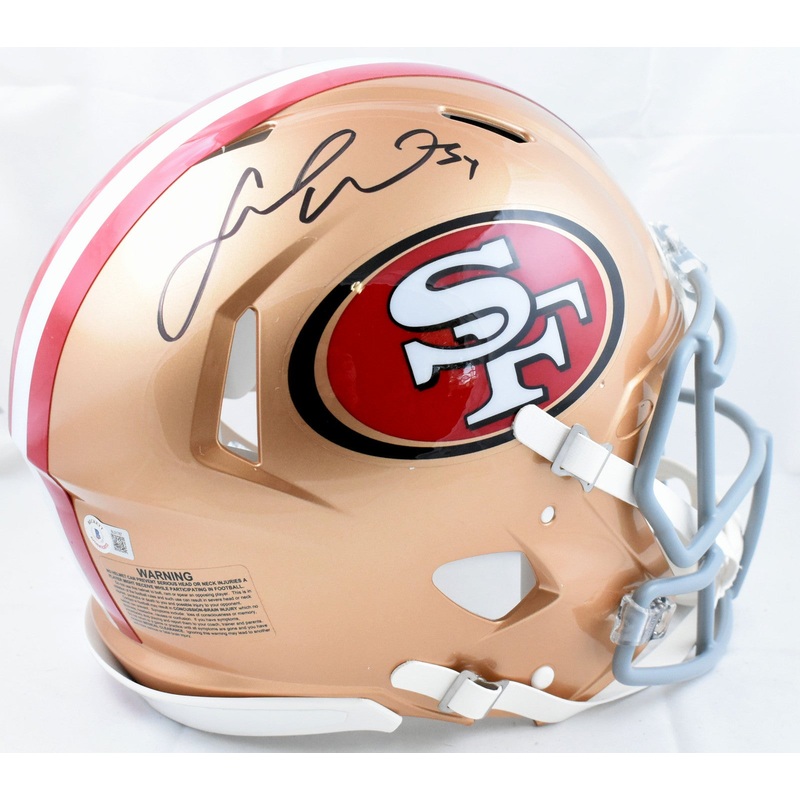 Fred Warner Autographed 49ers F/S Speed Authentic Helmet – Beckett W Hologram