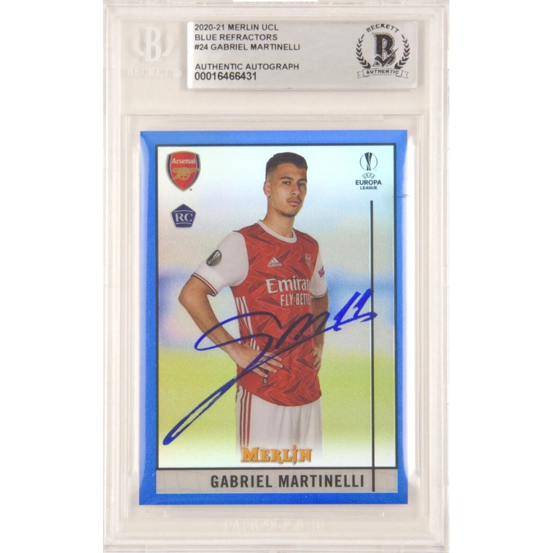 Gabriel Martinelli Signed 2020-21 Topps Merlin Chrome Rookie /75 – BGS Authentic
