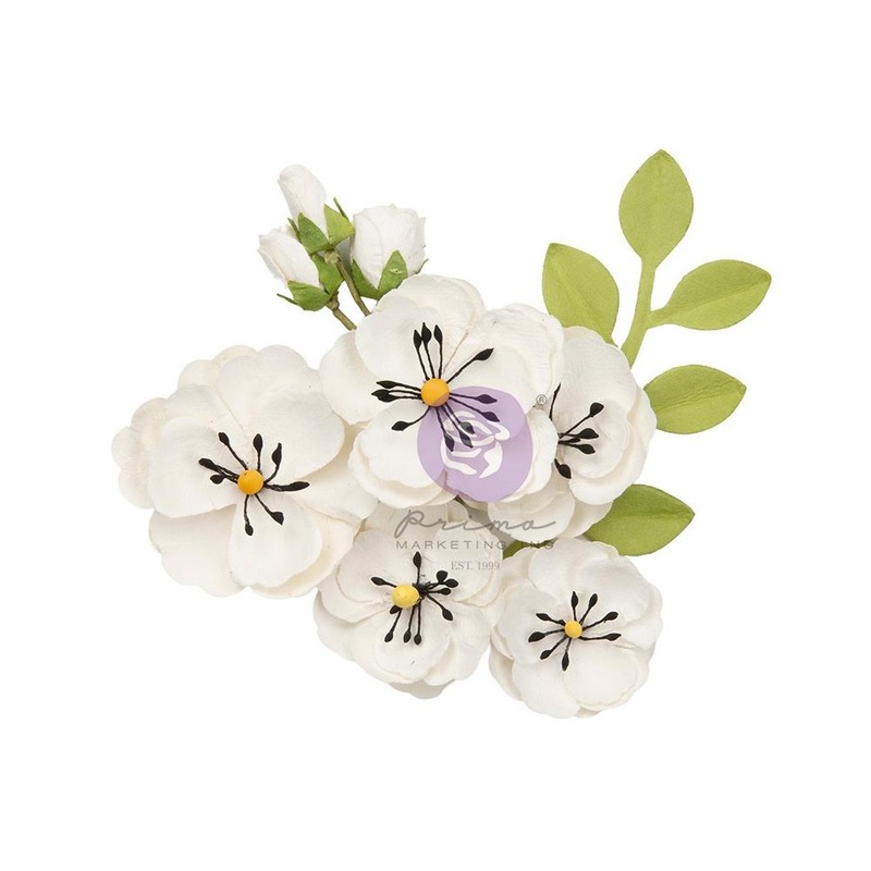 Prima Marketing Mulberry Paper Flowers – Lovely Notes/Strawberry Milkshake