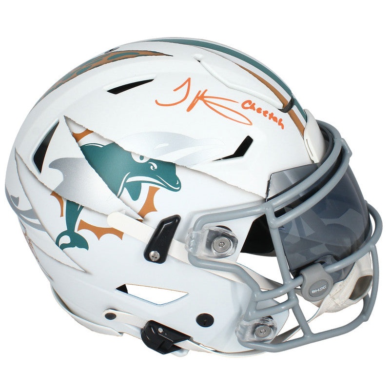 Tyreek Hill Signed Cheetah Dolphins Painted Speedflex Helmet Fanatics LE 2/2