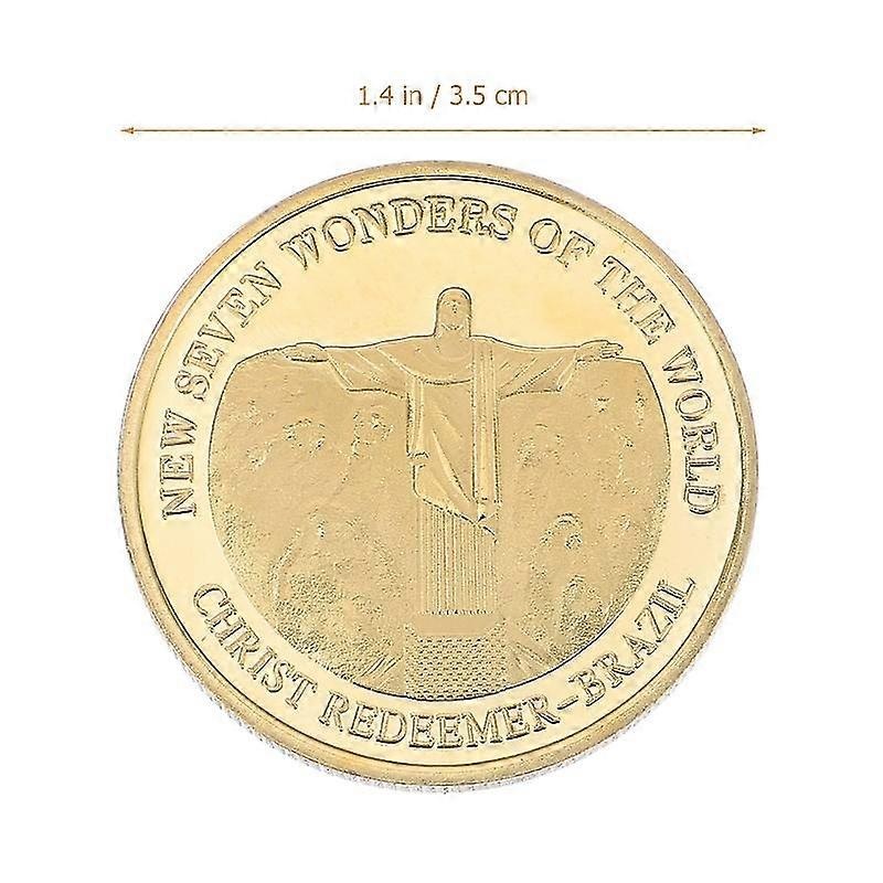 1pc seven wonders of the world commemorative coin iron coin souvenir coin