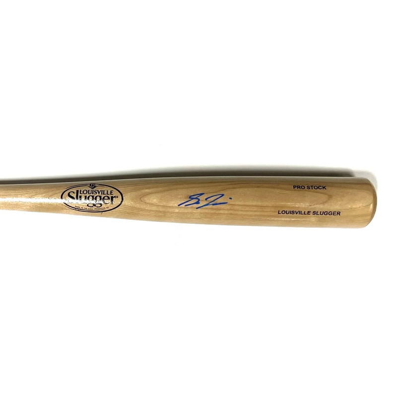 Brewers SAL FRELICK Signed Louisville Slugger Blonde Bat AUTO – BECKETT