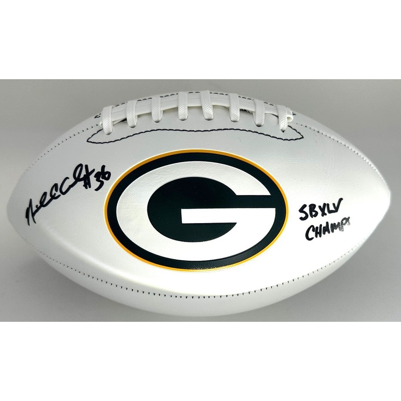 Packers NICK COLLINS Signed Wilson White Panel Football AUTO w/ SB Champs – JSA