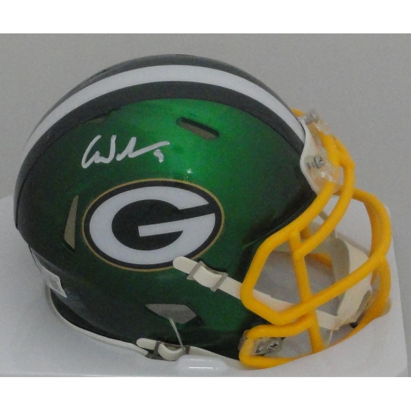 Packers Receiver CHRISTIAN WATSON Signed FLASH Speed Mini Helmet AUTO – BAS