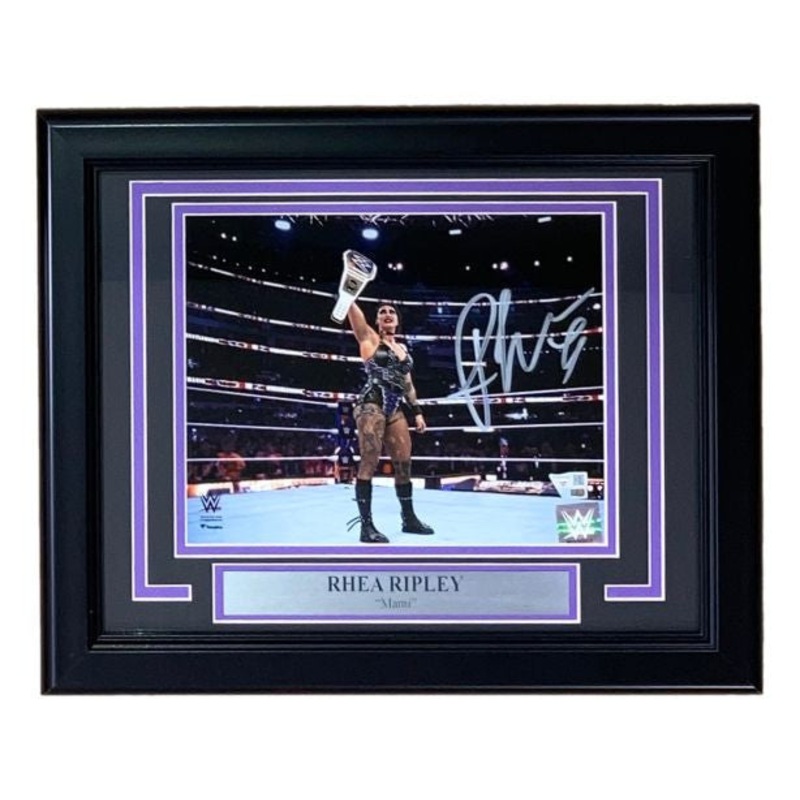 Rhea Ripley Signed Framed 8×10 WWE Wrestlemania 39 Photo Fanatics
