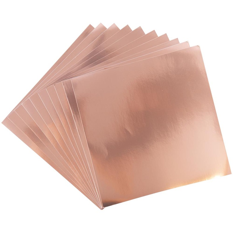 Sizzix Surfacez Aluminum Metal Sheets 6X6 10/Pkg Rose Gold
