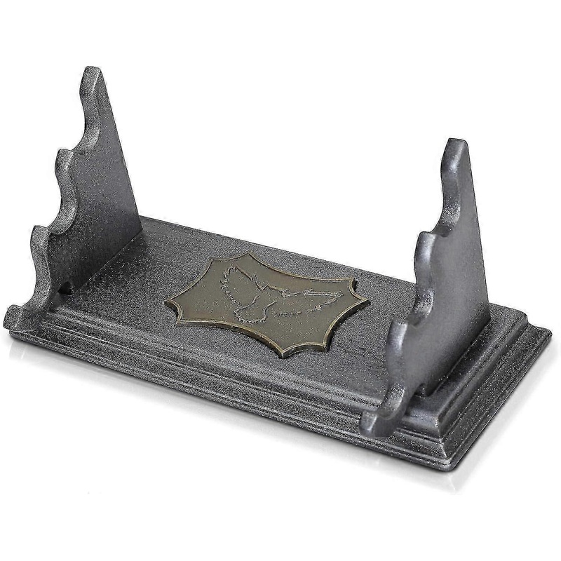 Wooden Magic Wand Holder & Display Stand – Owl Emblem