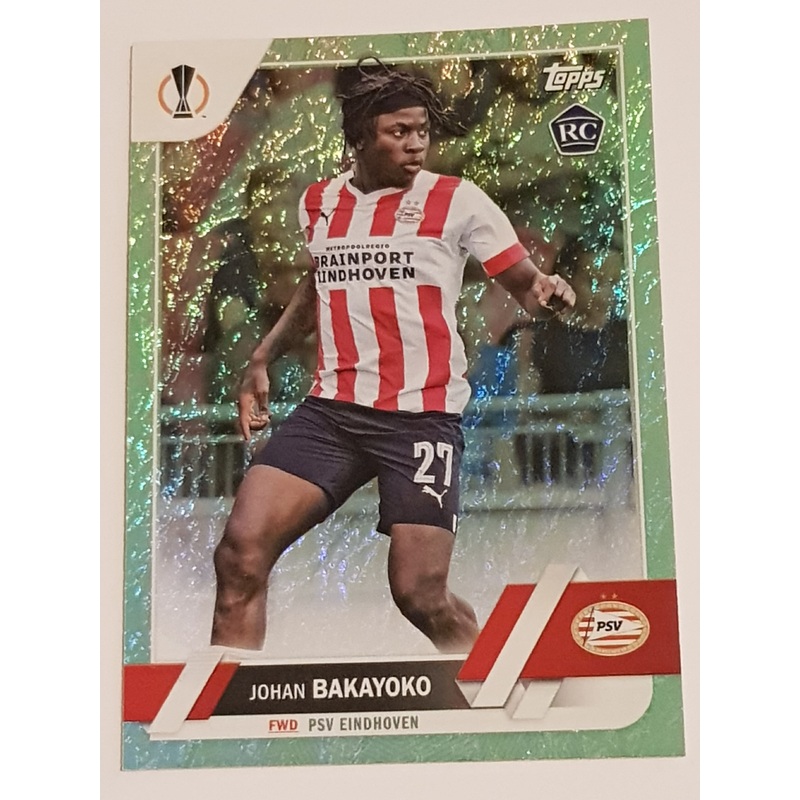 2022-23 Topps UEFA Club Competitions Jade Edition Johan Bakayoko #126 Base Rookie Card