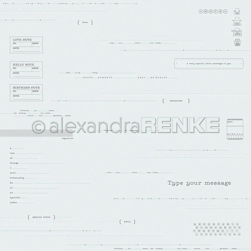 Alexandra Renke 12×12 Design Paper TypoArt Type your message 200g – 1 pc