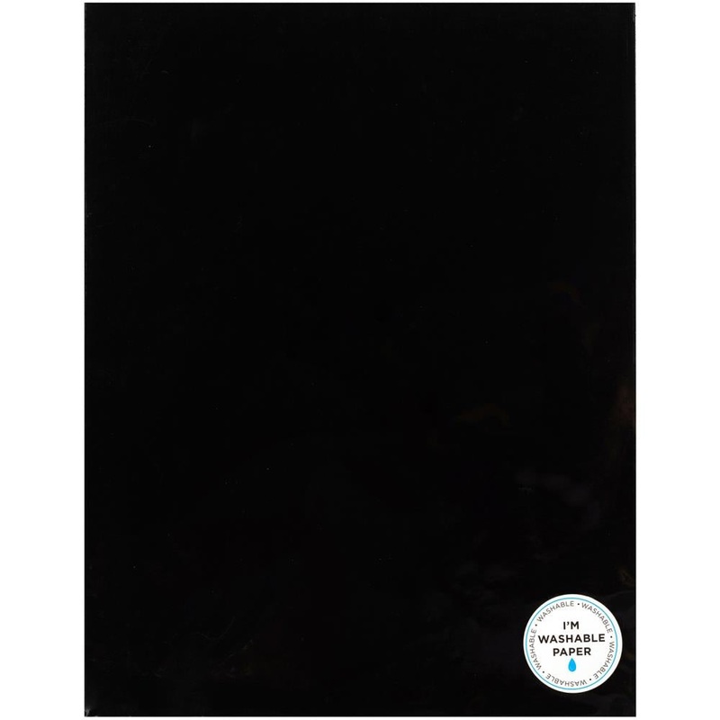 American Crafts Washable Faux Leather Paper 8.5X11 – Black