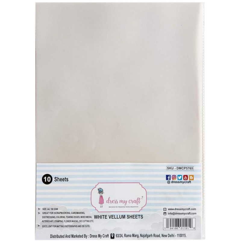 Dress My Craft Vellum 180gsm 8.25X11.75 10/Pkg