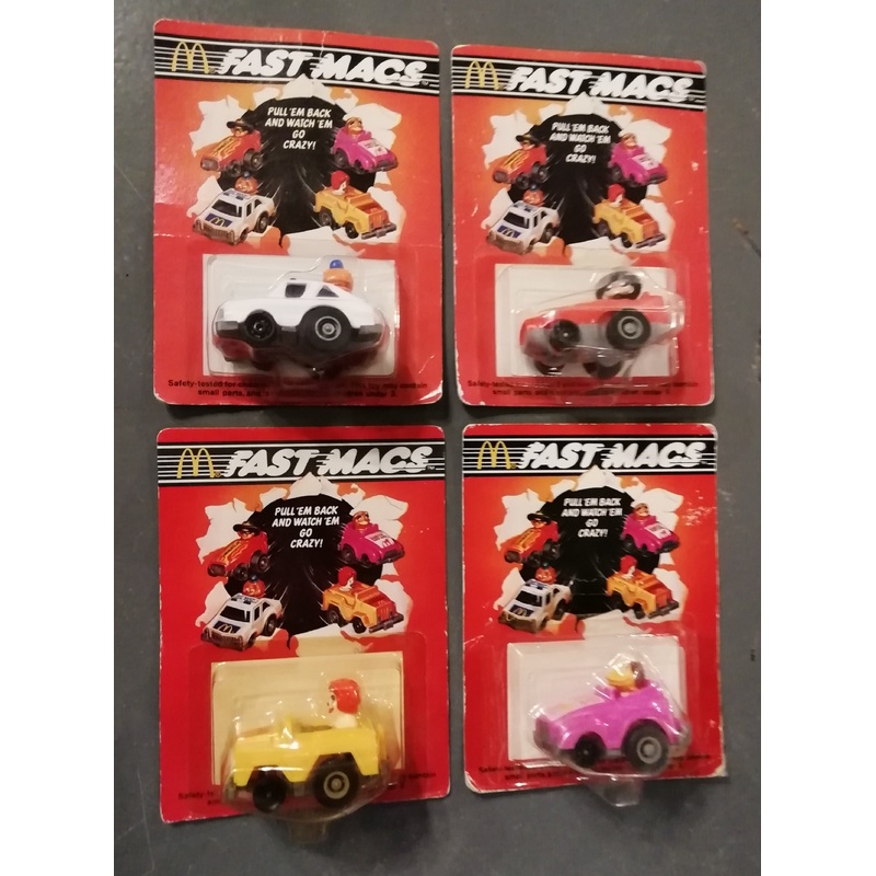 McDonalds Fast Macs Set of (4) Pull-Back Cars
