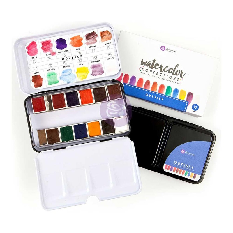 Prima Watercolor Confections Watercolor Pans 12/Pkg Odyssey