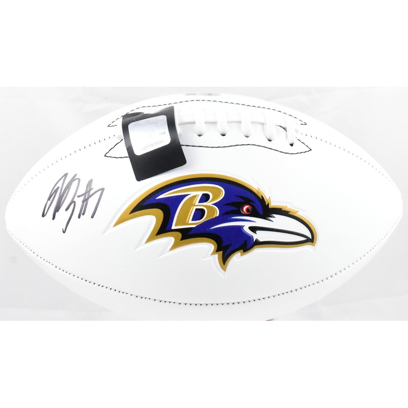 Rashod Bateman Autographed Baltimore Ravens Logo Football – Beckett W Hologram