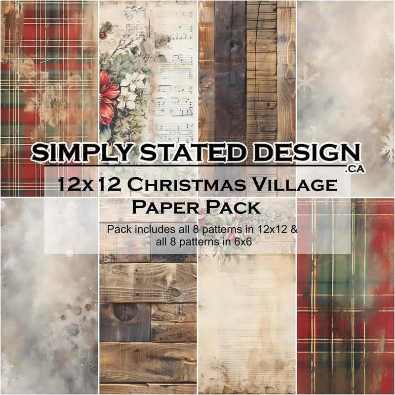 Simply Stated – Christmas Village 12×12 Paper Pack