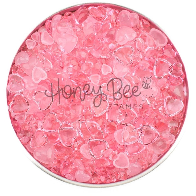 Strawberry Ice – Acrylic Hearts Mix