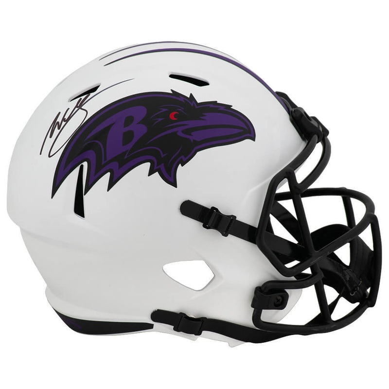 Willis McGahee Signed Ravens LUNAR Riddell Full Size Replica Helmet – (SS COA)