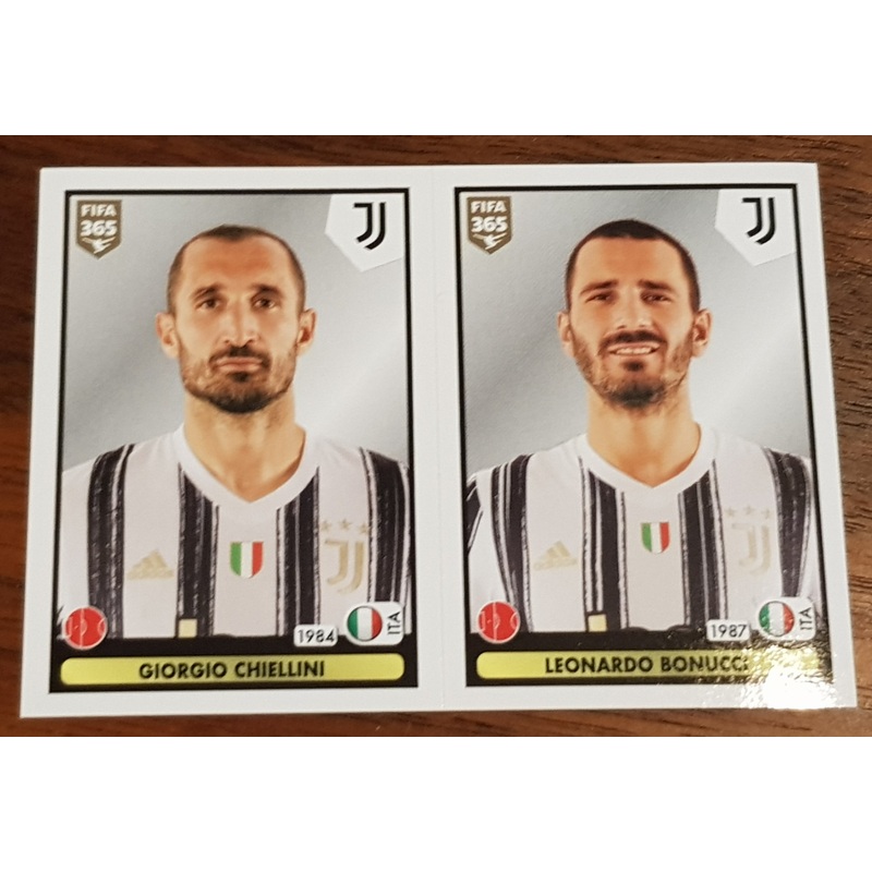 2020-21 Panini FIFA 365 Giorgio Chiellini/Leonardo Bonucci #233a/233b Sticker