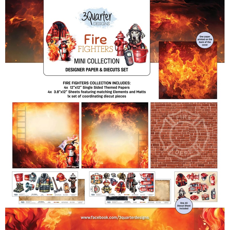 3Quarter Designs  Fire Fighters Mini 12×12 Collection