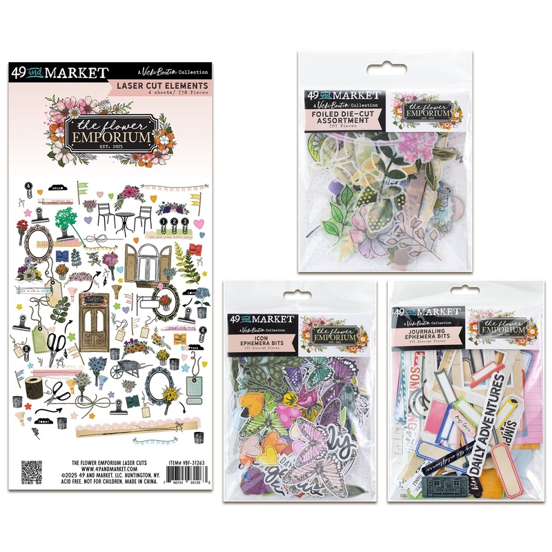 49 and Market The Flower Emporium Die Cuts & Laser Cuts Bundle
