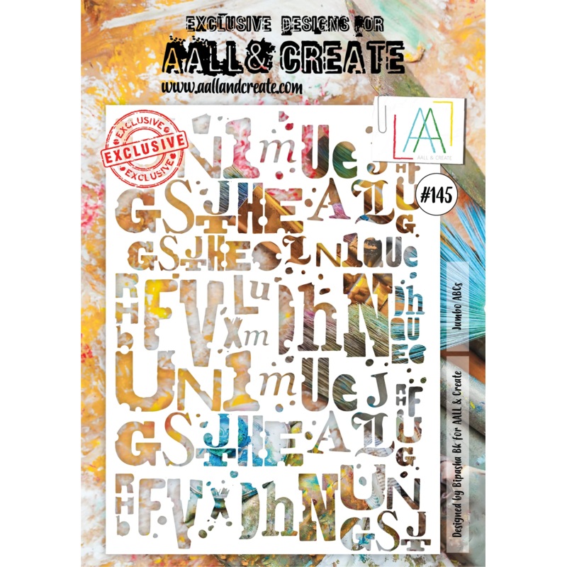 AALL & Create JUMBO ABCS – A4 STENCIL #145