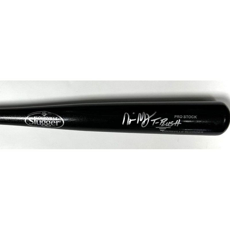 Brewers NYJER MORGAN Signed Louisville Slugger Black Bat AUTO – BECKETT