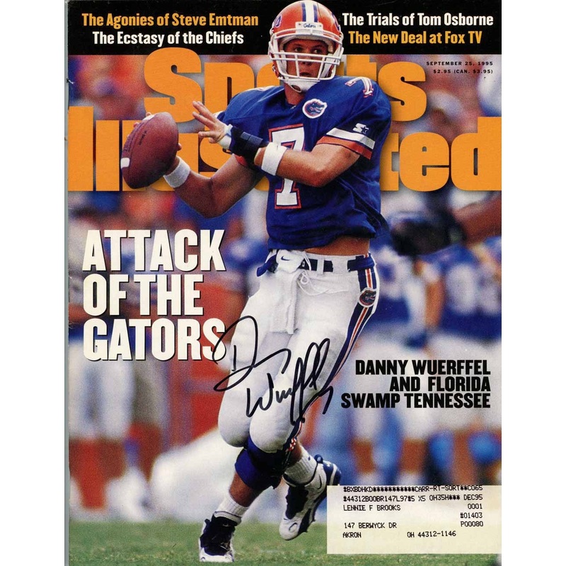 Danny Wuerffel Signed Magazine Gators Sports Illustrated 9/25/1995 BAS 50726
